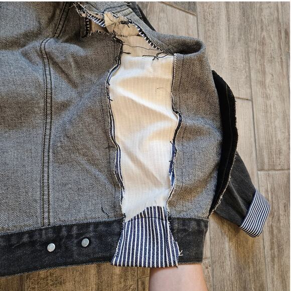 Reed St. James Vintage Denim Jacket Women M Custom Handmade Eagle Painted 80's - Picture 16 of 16